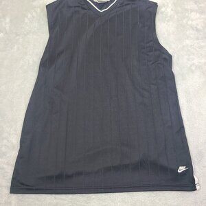 Vintage Nike Grey Label Tag Sleeveless Black Crewneck Knit Tank Top Size X-Large